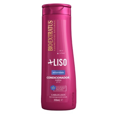Frasco rosa de condicionador Bio Extratus Liso 350mL