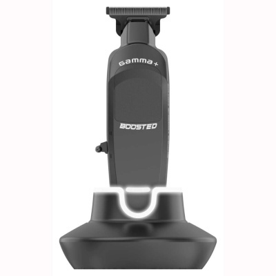 Aparelho de barbear elétrico preto GAMMA+ BOOSTED com base de carregamento