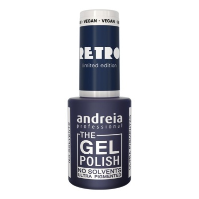 Frasco de verniz de unhas azul escuro Andreia The Gel Polish Retro
