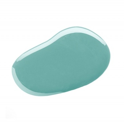 Pedra de massagem azul claro em fundo branco