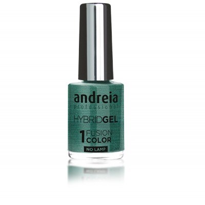Frasco de verniz verde metálico Andreia Professional Hybrid Gel