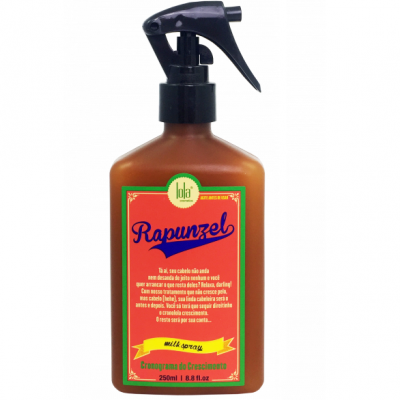 Frasco de spray para cabelo Rapunzel da marca Lola