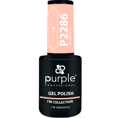 Frasco de verniz gel Polish Purple Professional cor rosa com tampa preta