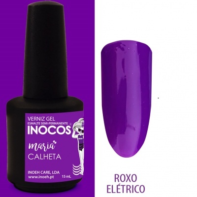 Verniz gel roxo elétrico Inocos Maria Calheta