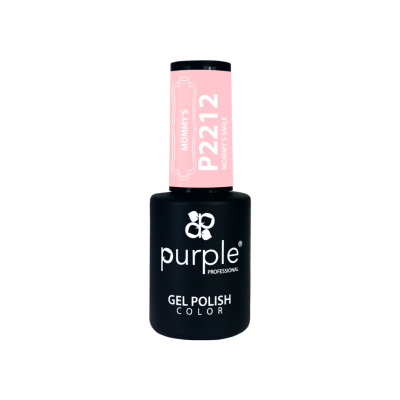 Frasco de verniz gel para unhas rosa claro Purple Professional com tampa preta