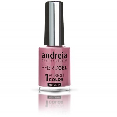Verniz de unhas rosa com tampa prateada e rótulo andreiaprofessional