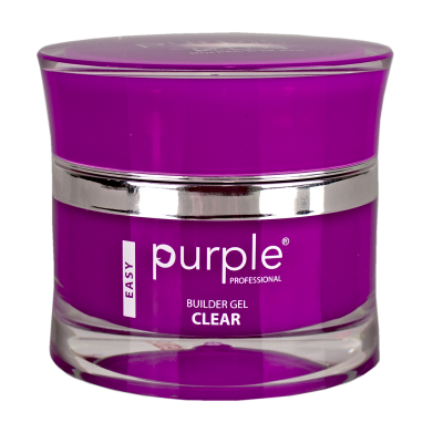 Frasco roxo de gel Builder Gel Clear da Purple Professional