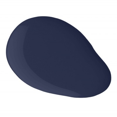 Frasco azul escuro liso com forma orgânica