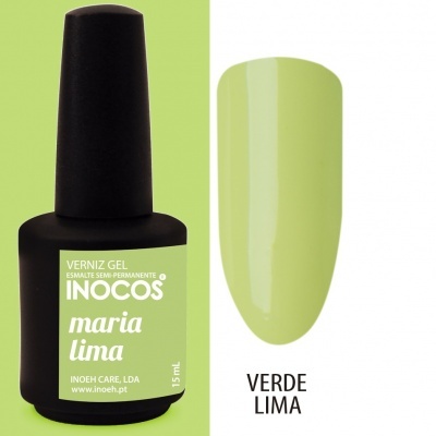 Verniz gel Inocos Maria Lima 15mL cor verde lima.