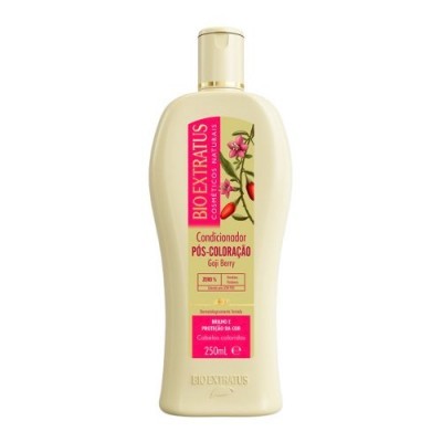 Condicionador BIO EXTRATUS Pós-Coloração Goji Berry 250ml com embalagem creme e rótulo rosa.