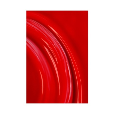 Prato redondo vermelho brilhante