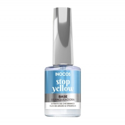 Frasco de verniz para unhas INOCOS stop yellow base branqueadora
