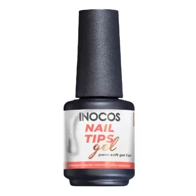 Frasco de verniz gel Inocos Nail Tips Gel com tampa preta