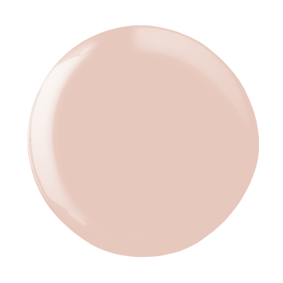 Mancha circular de esmalte rosa claro com brilho