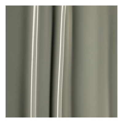 cortinado cinzento esverdeado com textura lisa e dobras verticais