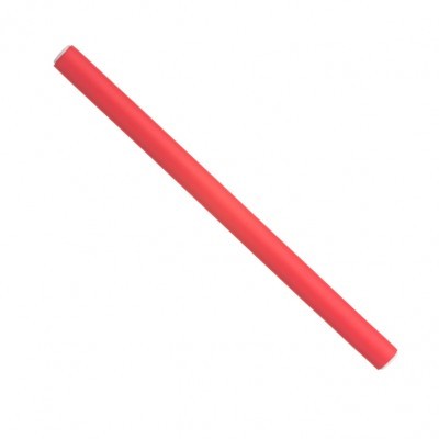 Tubo cilíndrico vermelho sobre fundo branco