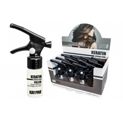 Frascos e embalagem de spray KERATIN SPECIAL CARE FILLER KAY PRO para cabelo