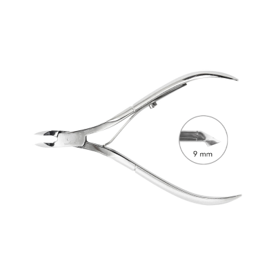 Alicate de corte fino em metal prateado com medida 9 mm
