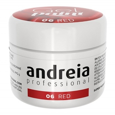 Pote branco com tampa vermelha do produto Andreia Professional 06 RED