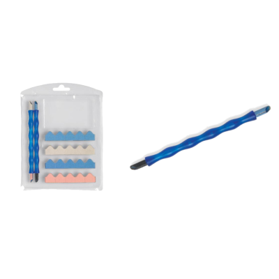Conjunto de ferramentas para unhas com separadores de dedos em embalagem plástica