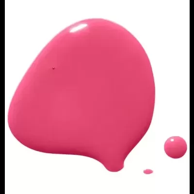 Gotas de verniz cor-de-rosa brilhante sobre fundo branco