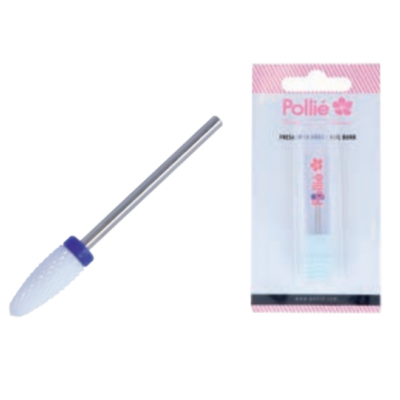 Fresa de unha com cabo metálico e embalagem Pollié