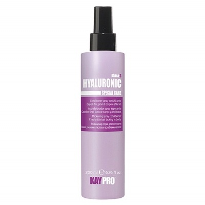 Frasco spray lilás KAYPRO HYALURONIC Special Care para cabelo