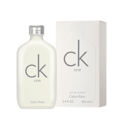 Frasco e caixa branca do perfume CK One da Calvin Klein