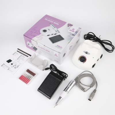 Kit de máquina de manicure elétrica com acessórios e caixa