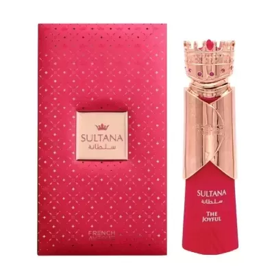 Frasco de perfume SULTANA THE JOYFUL com embalagem rosa