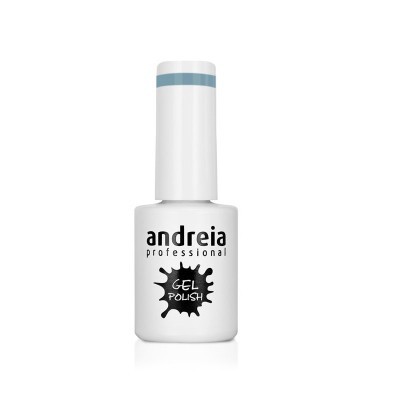 Frasco branco de verniz gel para unhas da marca andreia professional