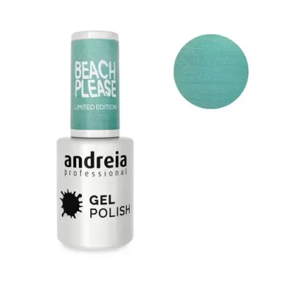 Frasco de esmalte de unhas em gel azul turquesa Andreia Professional Beach Please