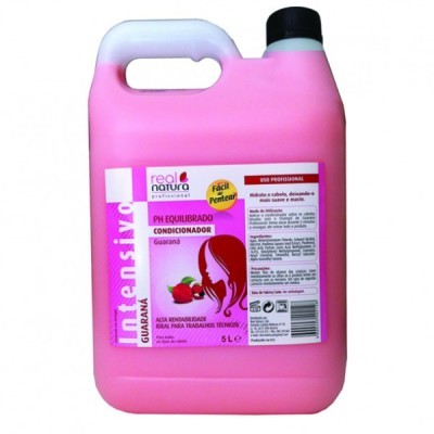 Frasco rosa de condicionador Real Natura Professional Intensivo Guaraná 5L