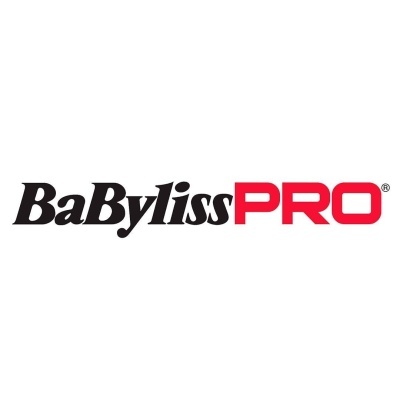Logótipo BaBylissPRO com texto preto e vermelho
