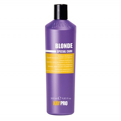 Frasco roxo de champô Kaypro Blonde Special Care