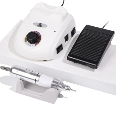 Máquina de manicure elétrica com pedal e punho metálico