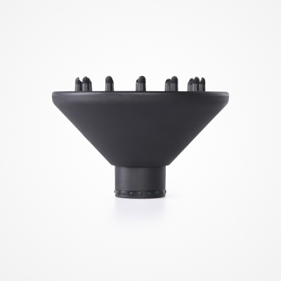Difusor preto para secador de cabelo com pinos curtos