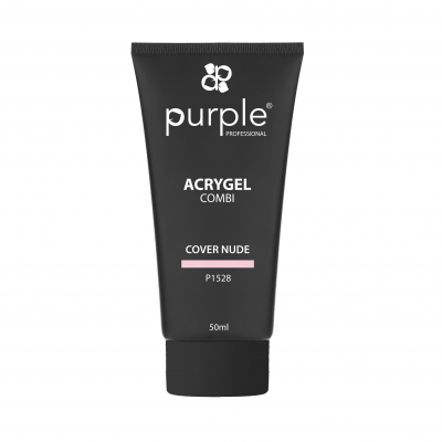 Tubo preto de 50 ml de ACRYGEL COMBI Purple Professional, COVER NUDE