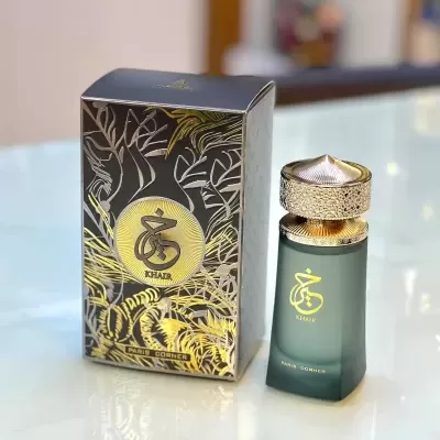 frasco de perfume KHAJR com caixa decorativa