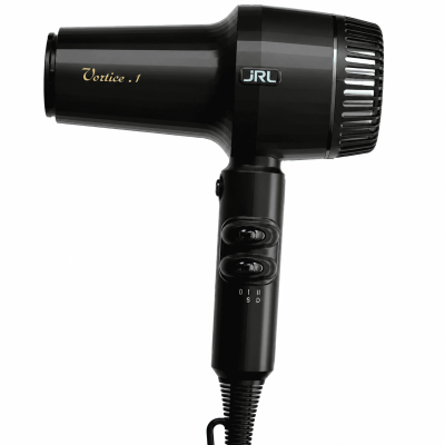 Secador de cabelo preto com marca JRL e modelo Vortice .1