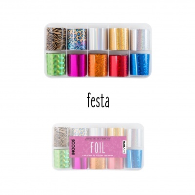 Conjunto de rolos de papel ou fita decorativa colorida em caixa plástica