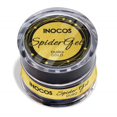 Frasco de gel para unhas INOCOS Spider Gel Ouro Gold
