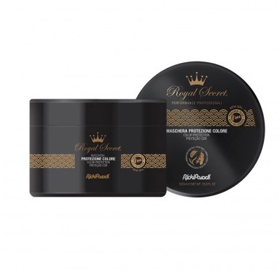 Creme para proteção da cor Royal Secret em embalagem preta com tampa e texto dourado
