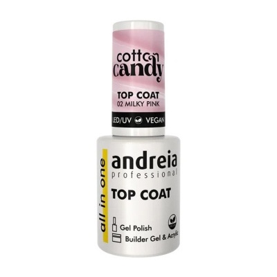 Verniz de unhas Andreia Top Coat cor milky pink
