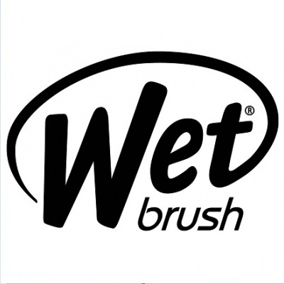 Logótipo Wet brush em preto sobre fundo branco