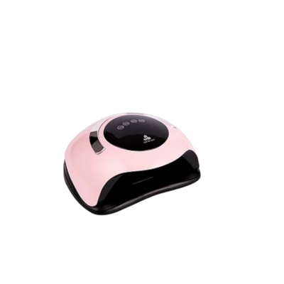 Máquina de manicure rosa e preta com botões digitais