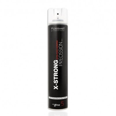 Frasco de spray de cabelo X-STRONG PRECISSION da Kosswell Professional