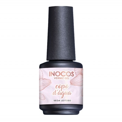 Verniz gel INOCOS copo d'água, acabamento seda leitoso.