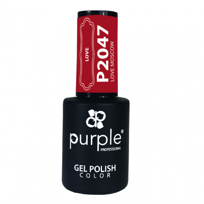 Frasco de verniz gel para unhas Purple Professional cor vermelha P2047