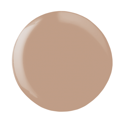 Mancha circular de líquido creme bege com textura suave